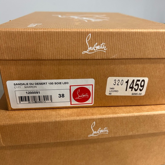 Christian Louboutin Animal Print Heels with Bow - Picture 5 of 6